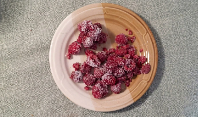 málna fagyasztás után