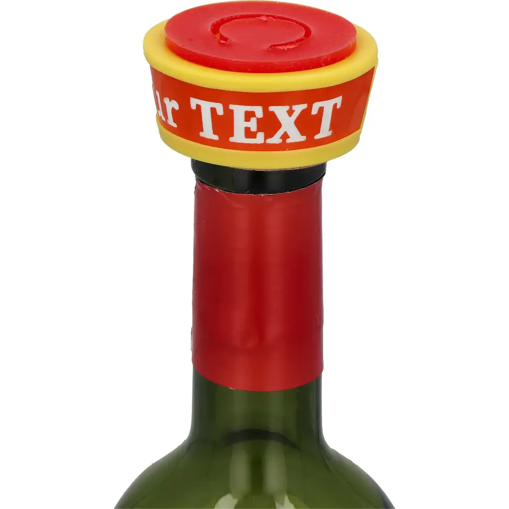 [C2P-Y-r] Design 3D Vakuumverschluss für Weinflaschen - Personalisierbar (Sárga + Piros szelep)
