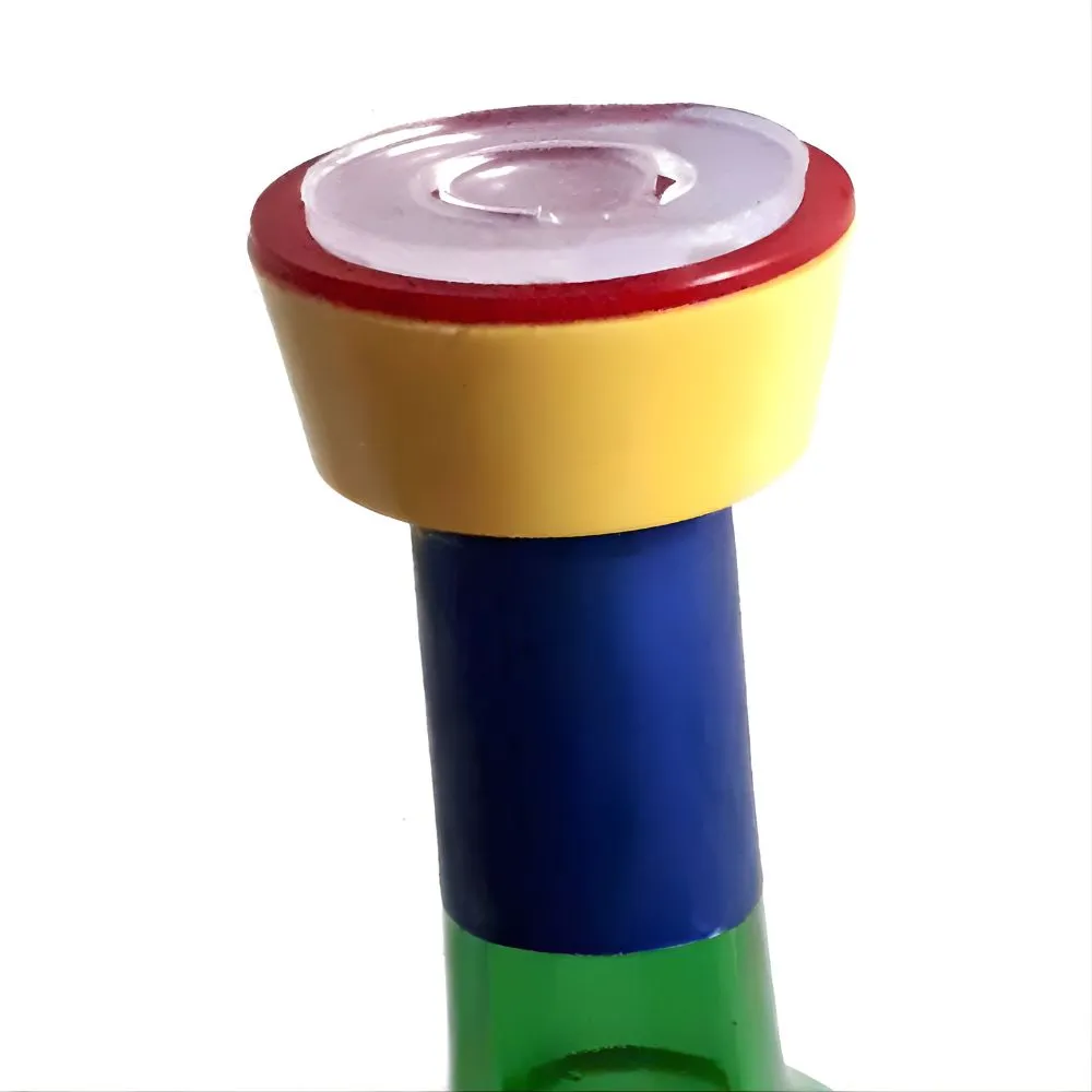 [0c21_ry] Vákuumzár Borosüveghez (Piros, Yellow, traditional cork)